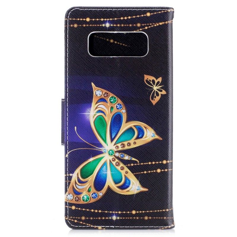 Étui Housse Samsung Galaxy Note 8 Papillon Magique