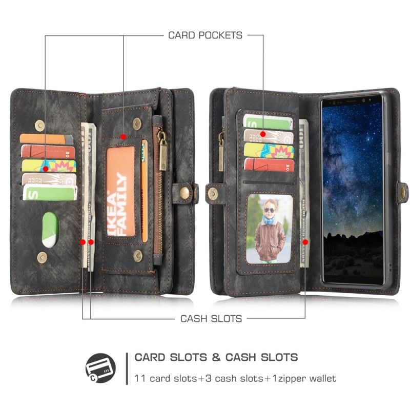 Étui Housse Samsung Galaxy Note 9 Caseme Cuir Vintage