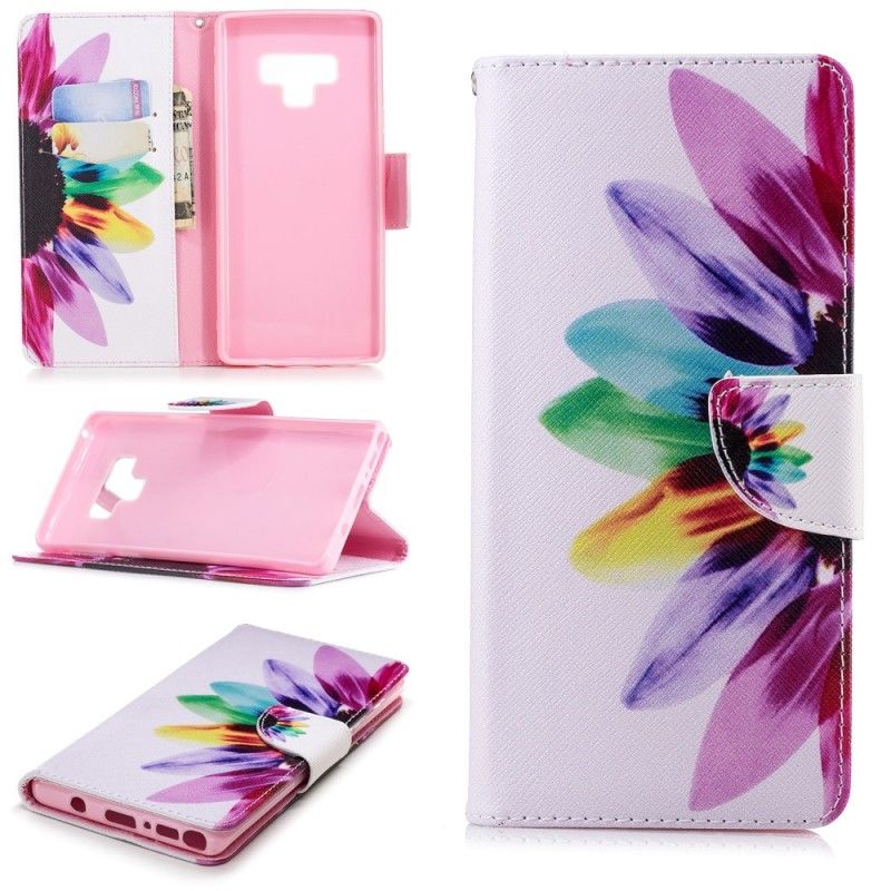 Housse Samsung Galaxy Note 9 Fleur Aquarelle