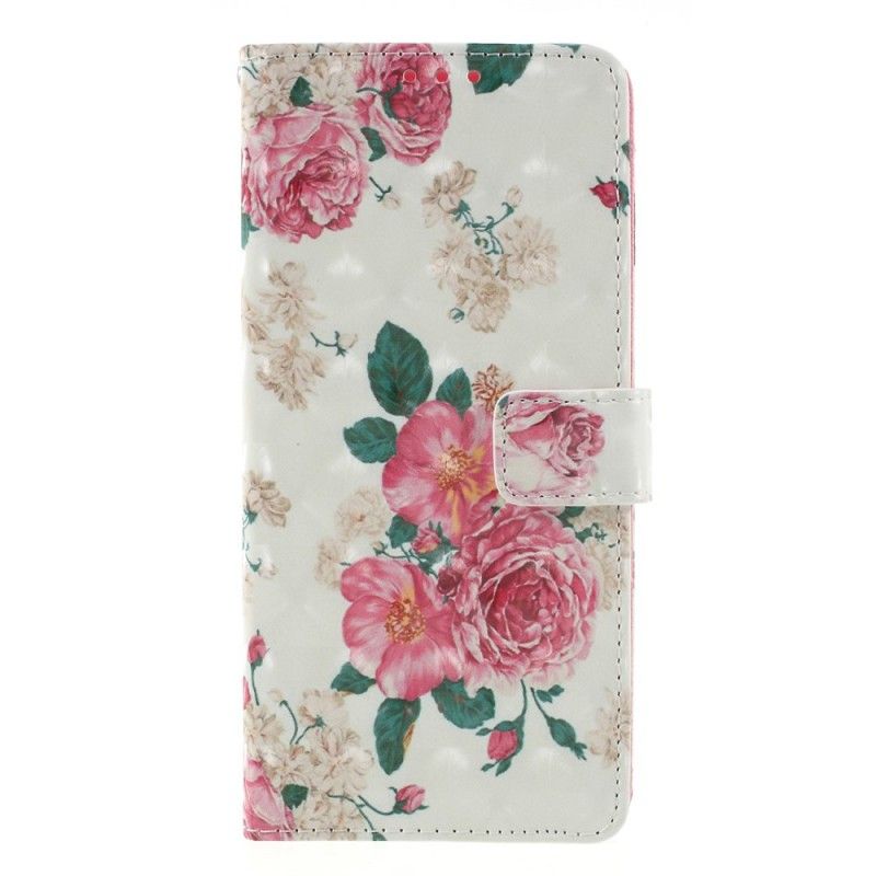 Housse Samsung Galaxy Note 9 Fleurs Liberty À Lanière