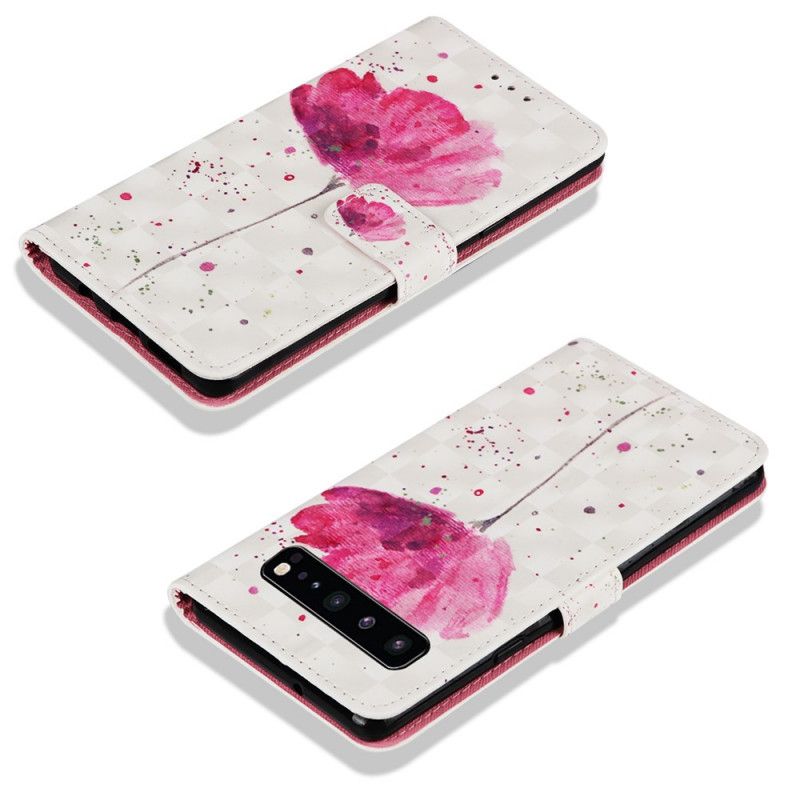 Housse Samsung Galaxy S10 5g Coquelicot Aquarelle