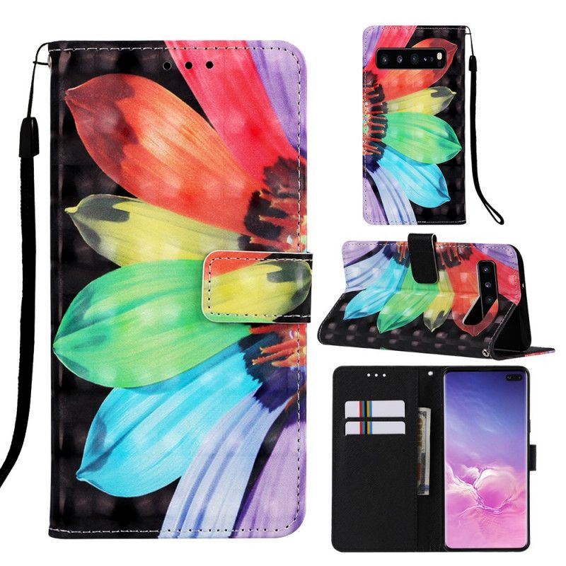 Housse Samsung Galaxy S10 5g Fleur Aquarelle Intense