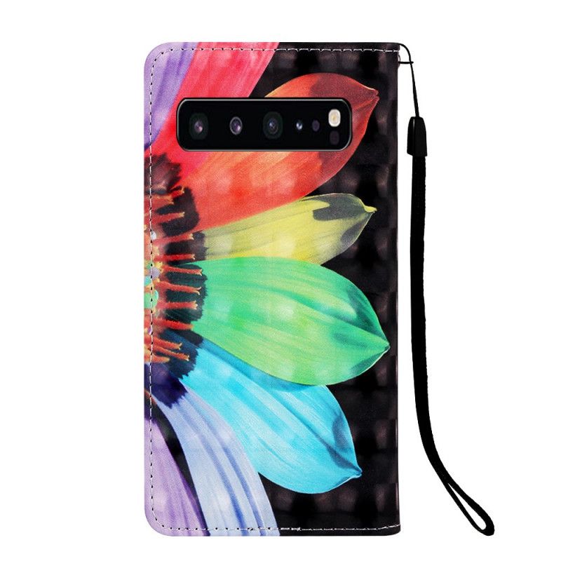 Housse Samsung Galaxy S10 5g Fleur Aquarelle Intense