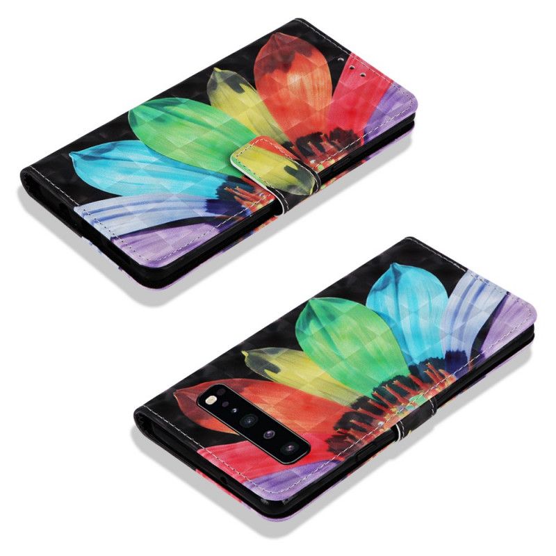 Housse Samsung Galaxy S10 5g Fleur Aquarelle Intense