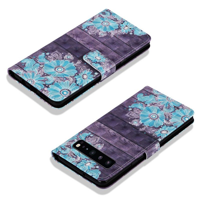 Housse Samsung Galaxy S10 5g Fleurs Bleues