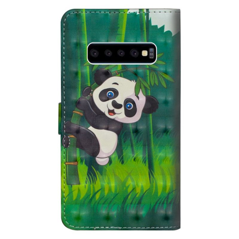 Étui Housse Samsung Galaxy S10 5g Panda Et Bambou