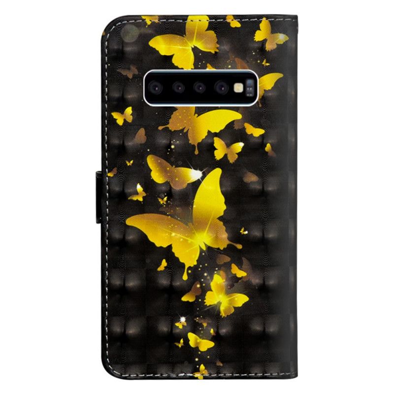 Housse Samsung Galaxy S10 5g Papillons Jaunes