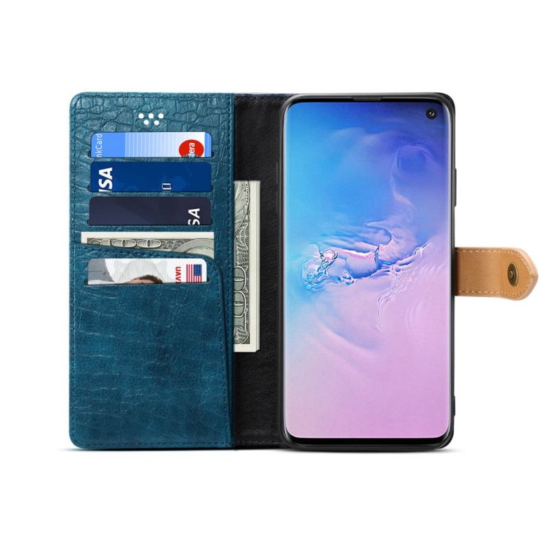 Housse Samsung Galaxy S10 Croco Et Ceinture