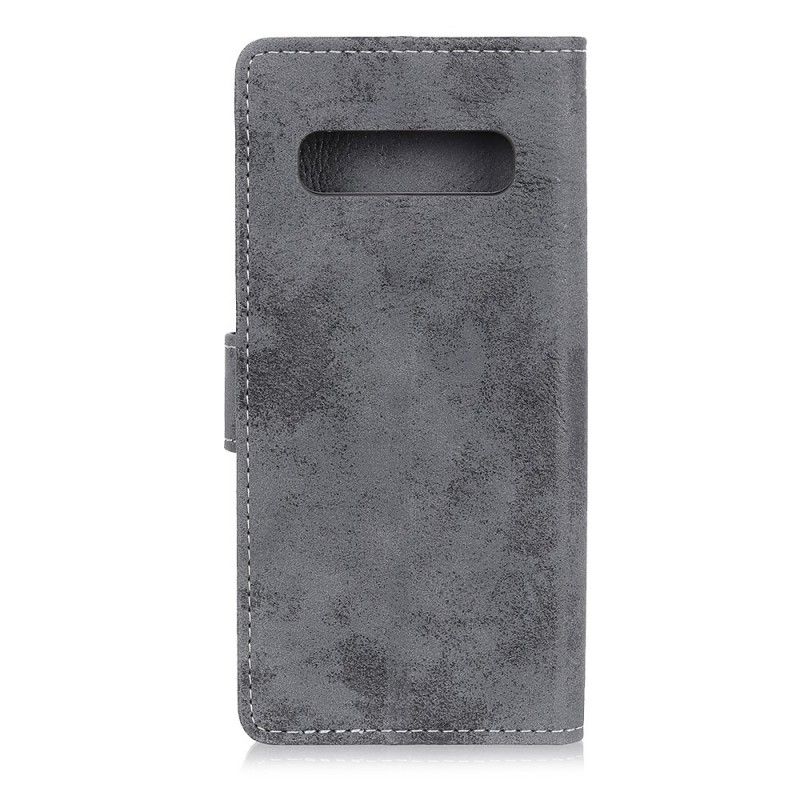 Housse Samsung Galaxy S10 Effet Cuir Vintage