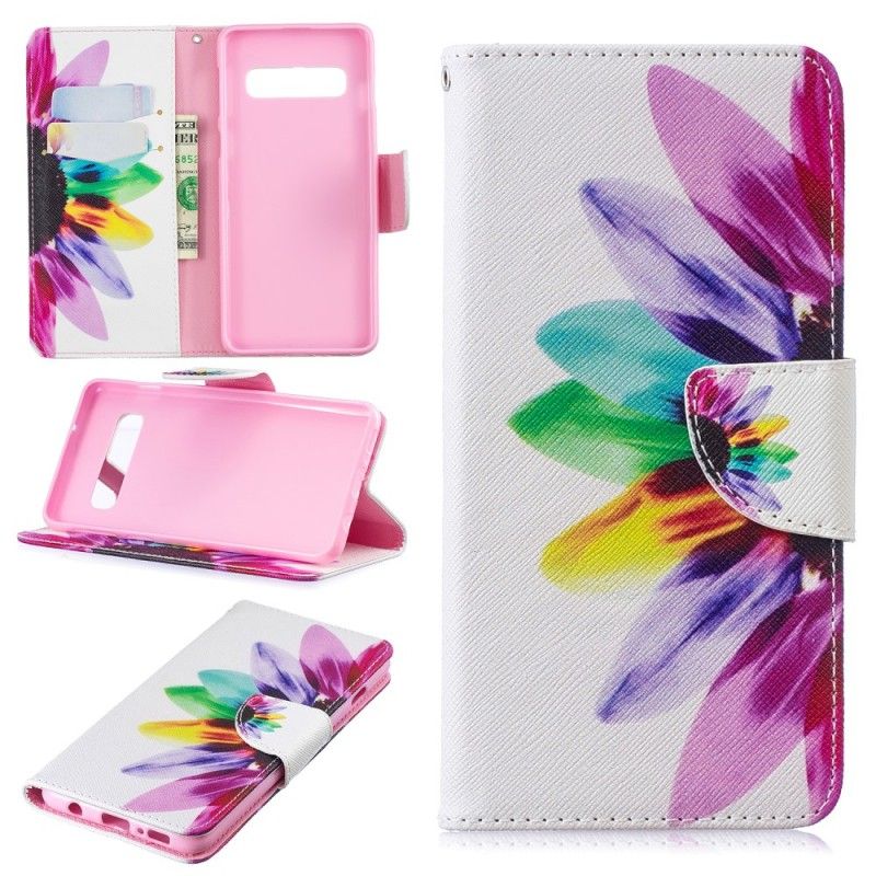 Housse Samsung Galaxy S10 Fleur Aquarelle