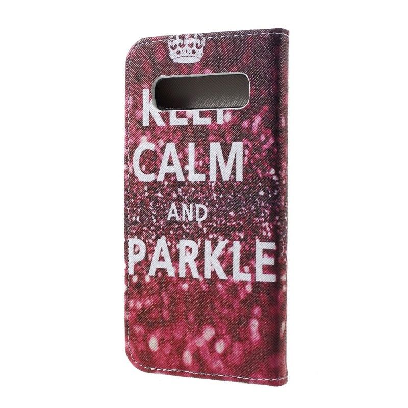 Étui Housse Samsung Galaxy S10 Keep Calm And Sparkle