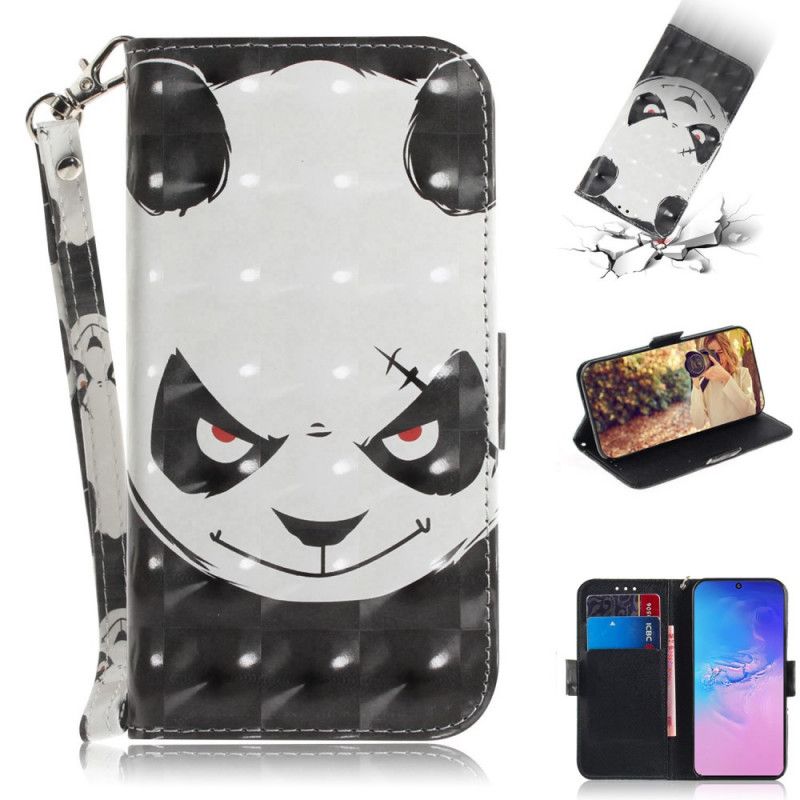 Housse Samsung Galaxy S10 Lite Angry Panda À Lanière