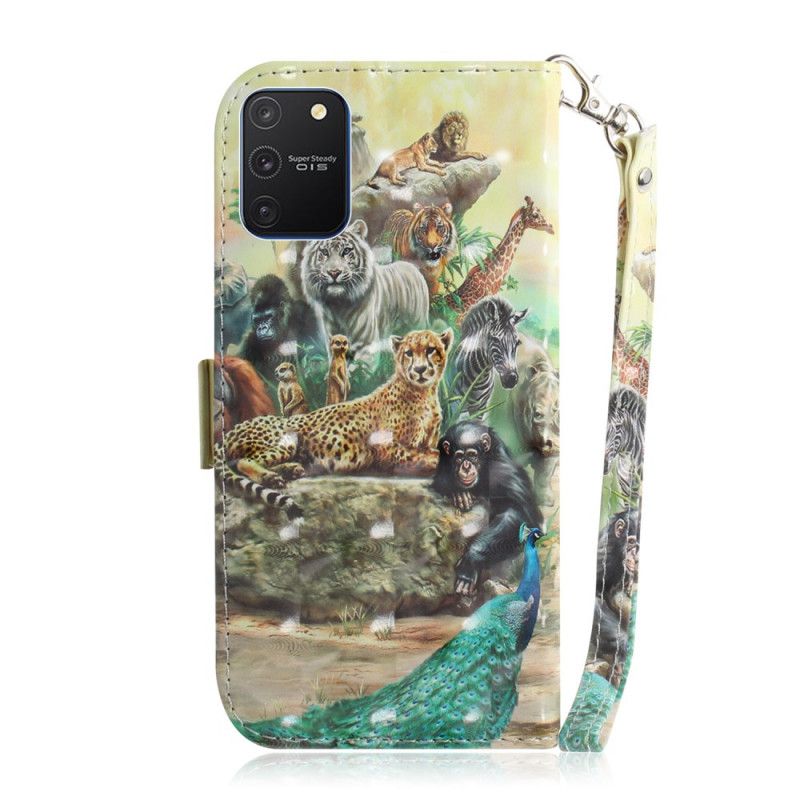 Housse Samsung Galaxy S10 Lite Animaux Safari À Lanière