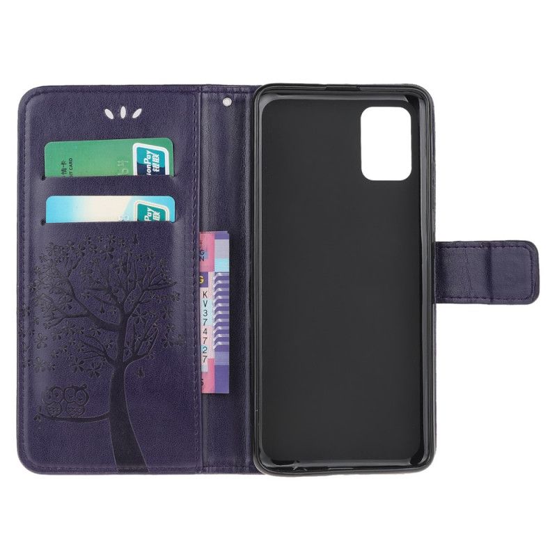 Housse Samsung Galaxy S10 Lite Arbre Et Hiboux À Lanière