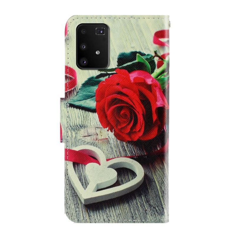 Housse Samsung Galaxy S10 Lite Rose Romantique À Lanière