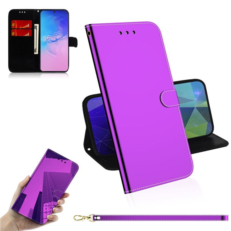 Étui Housse Samsung Galaxy S10 Lite Simili Cuir Couverture Miroir