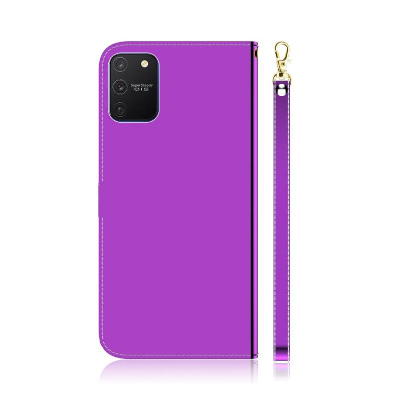 Étui Housse Samsung Galaxy S10 Lite Simili Cuir Couverture Miroir