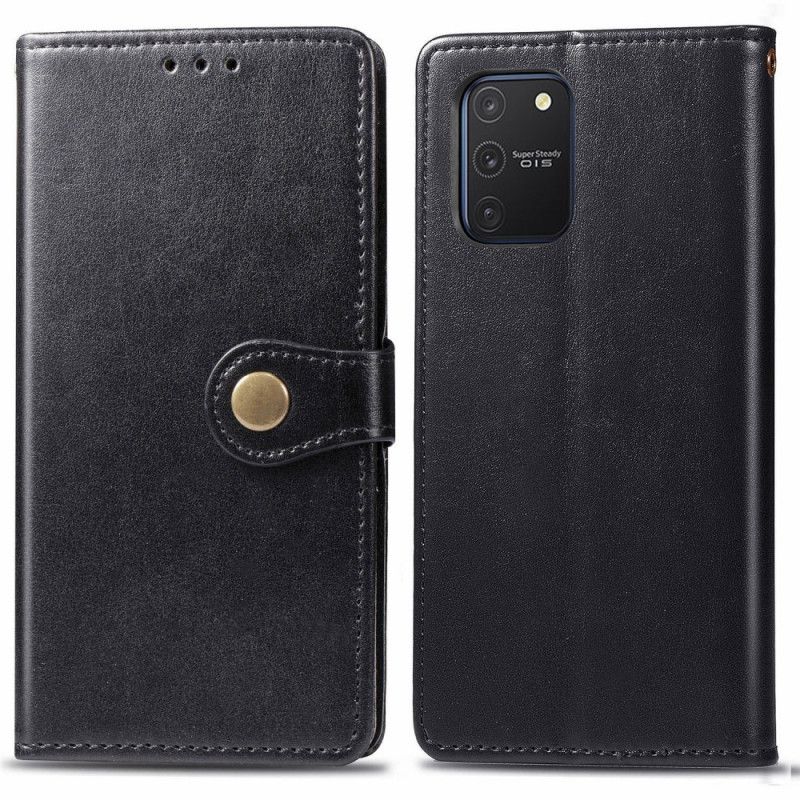 Étui Housse Samsung Galaxy S10 Lite Simili Cuir Et Fermoir Vintage