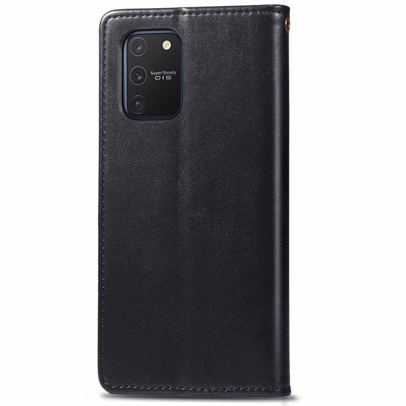 Étui Housse Samsung Galaxy S10 Lite Simili Cuir Et Fermoir Vintage