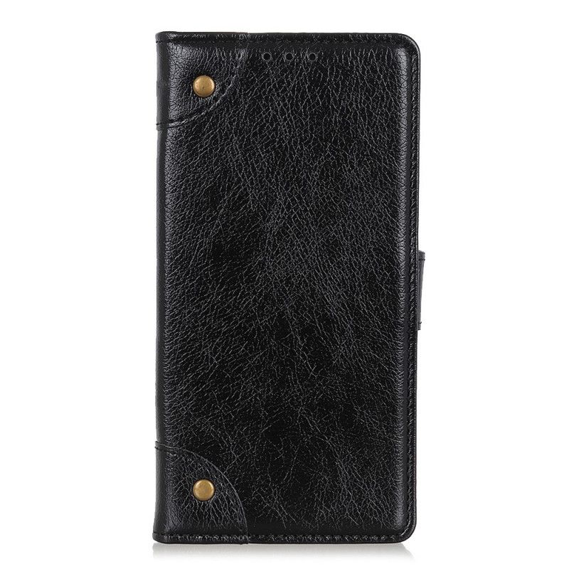 Housse Samsung Galaxy S10 Lite Style Cuir Nappa Rivets Vintage