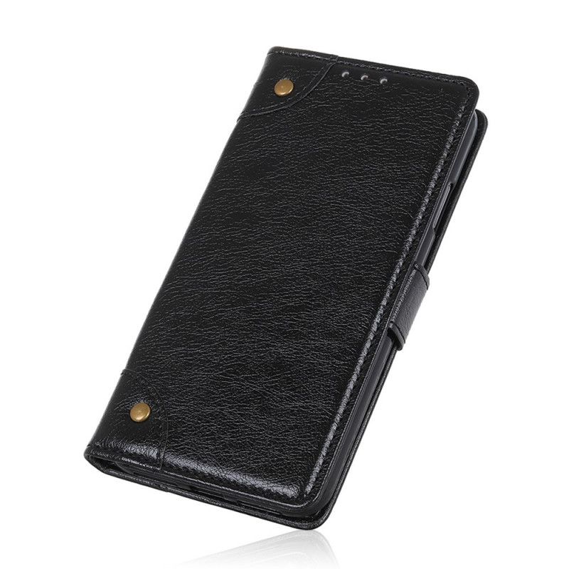 Housse Samsung Galaxy S10 Lite Style Cuir Nappa Rivets Vintage