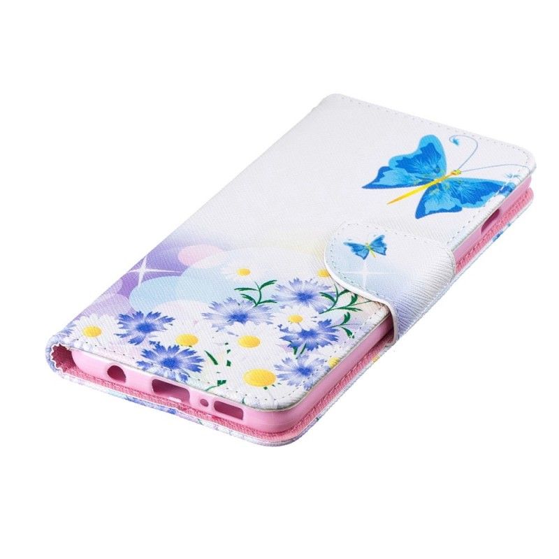 Housse Samsung Galaxy S10 Papillons Et Fleurs Peints