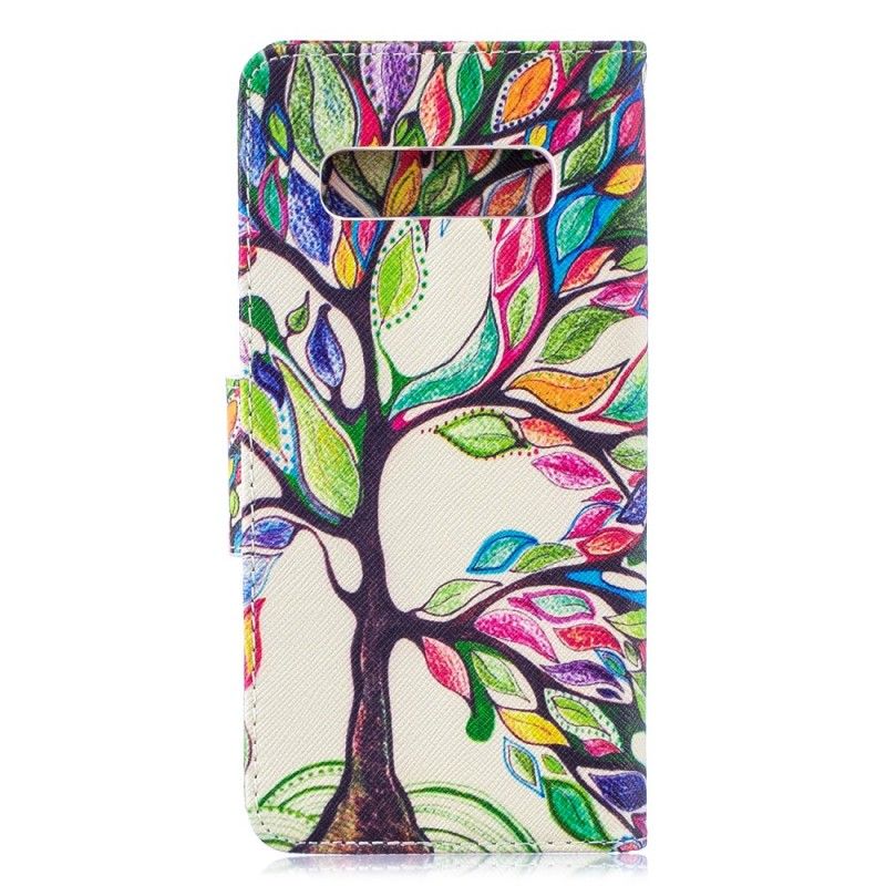 Étui Housse Samsung Galaxy S10 Plus Arbre Coloré