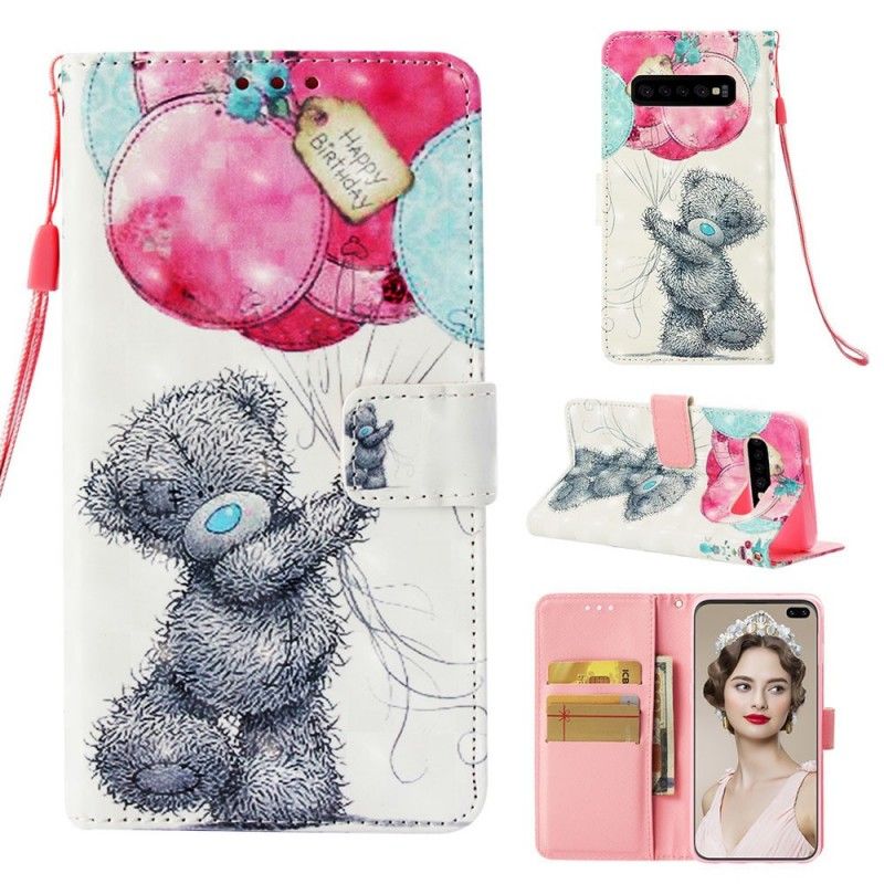 Housse Samsung Galaxy S10 Plus Bear Happy Birthday