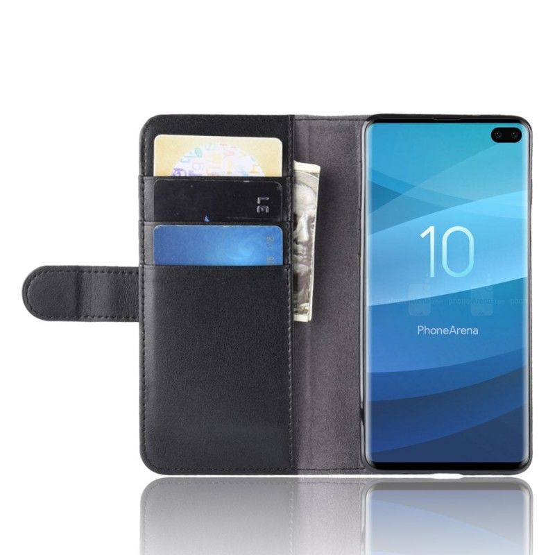 Housse Samsung Galaxy S10 Plus Cuir Fendu