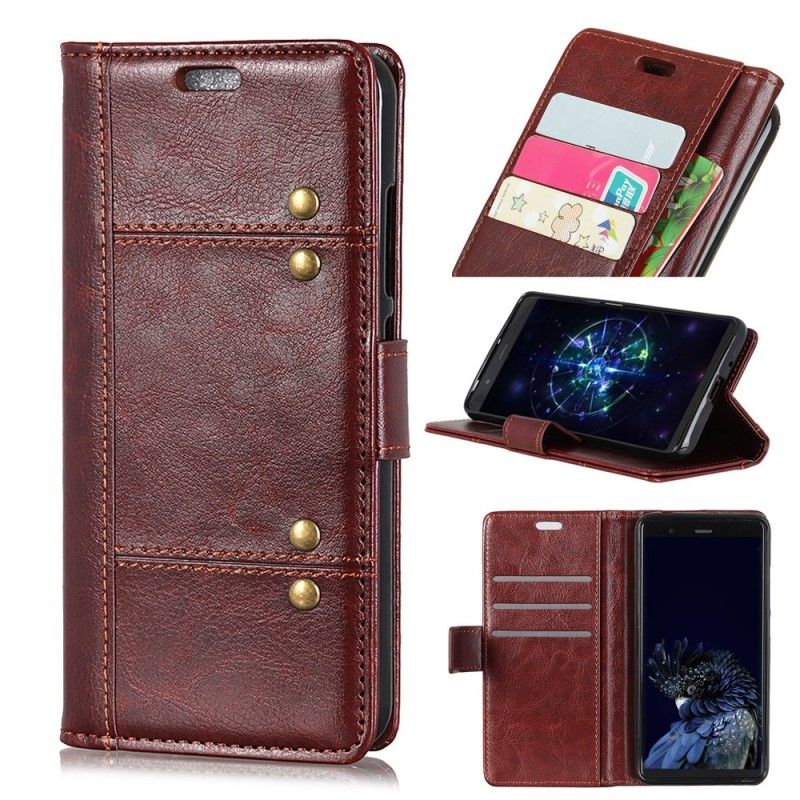 Housse Samsung Galaxy S10 Plus Effet Cuir Antique