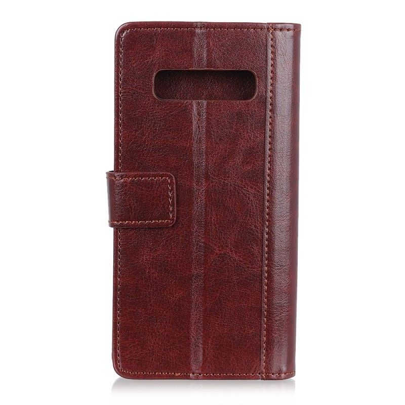 Housse Samsung Galaxy S10 Plus Effet Cuir Antique