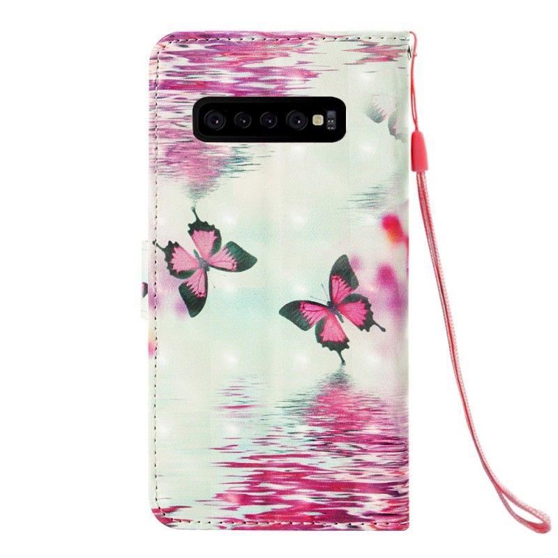 Housse Samsung Galaxy S10 Plus Papillons Rouges