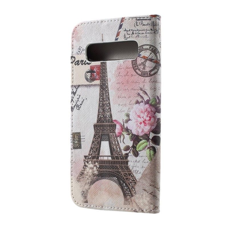 Housse Samsung Galaxy S10 Tour Eiffel Rétro