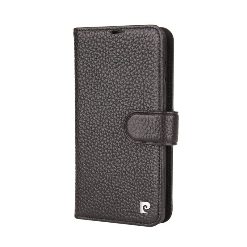 Housse Samsung Galaxy S10 Véritable Cuir Litchi Pierre Cardin