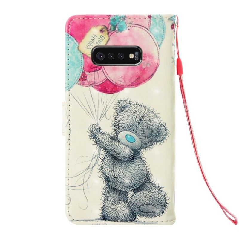 Housse Samsung Galaxy S10e Bear Happy Birthday