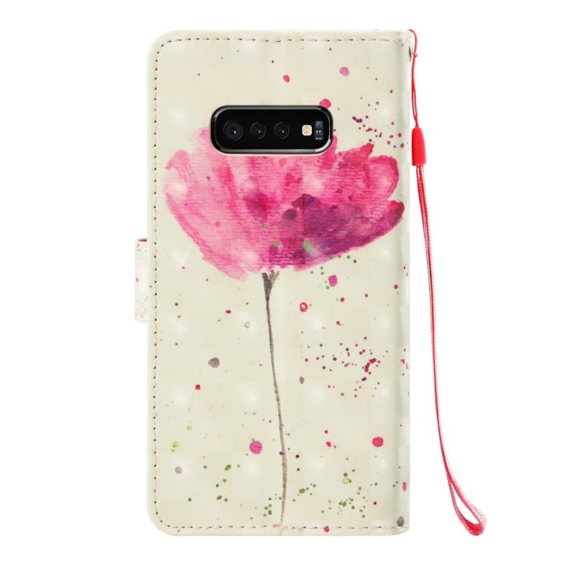 Housse Samsung Galaxy S10e Coquelicot Aquarelle