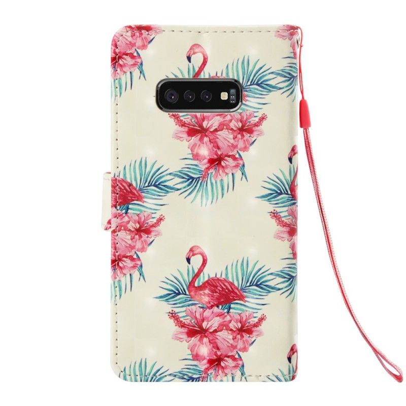 Housse Samsung Galaxy S10e Multiples Flamants Roses