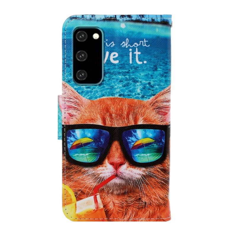 Étui Housse Samsung Galaxy S20 Cat Live It À Lanière