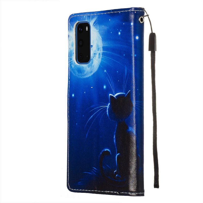 Housse Samsung Galaxy S20 Chat Au Clair De Lune