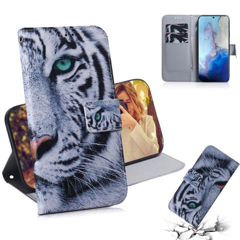 Étui Housse Samsung Galaxy S20 Face De Tigre