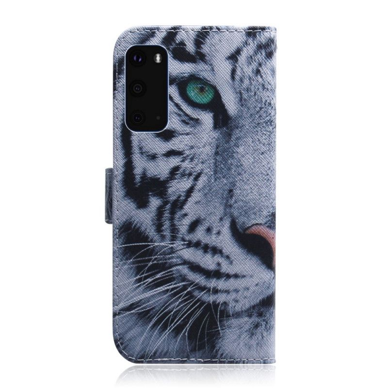 Étui Housse Samsung Galaxy S20 Face De Tigre