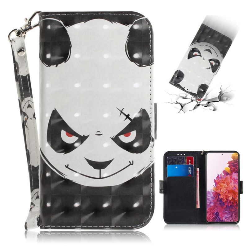 Housse Samsung Galaxy S20 Fe Angry Panda À Lanière