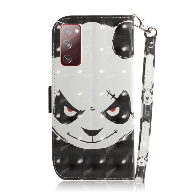 Housse Samsung Galaxy S20 Fe Angry Panda À Lanière