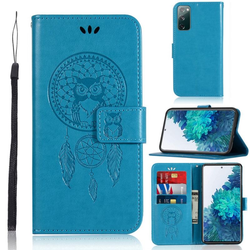 Housse Samsung Galaxy S20 Fe Effet Cuir Attrape Rêves Hibou