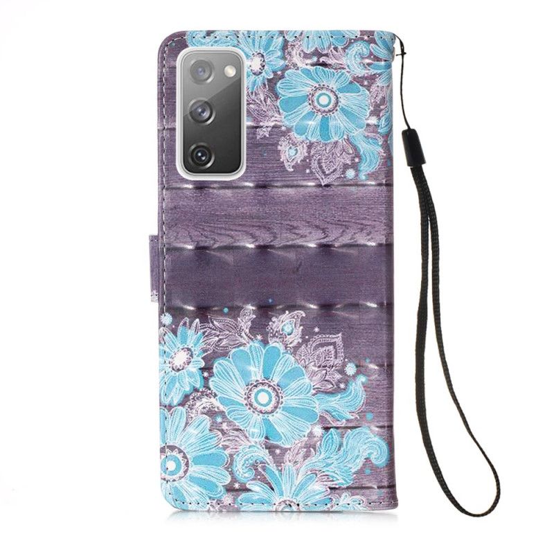 Housse Samsung Galaxy S20 Fe Fleurs Bleues