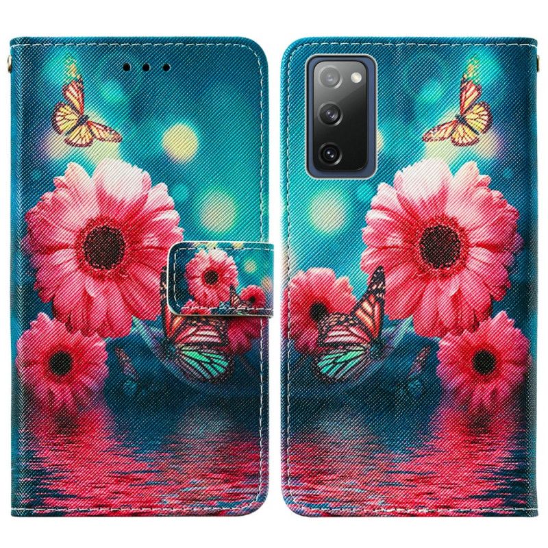 Étui Housse Samsung Galaxy S20 Fe Florale Et Papillons