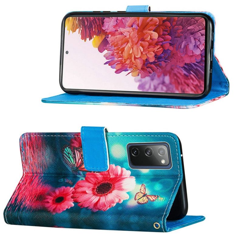 Étui Housse Samsung Galaxy S20 Fe Florale Et Papillons