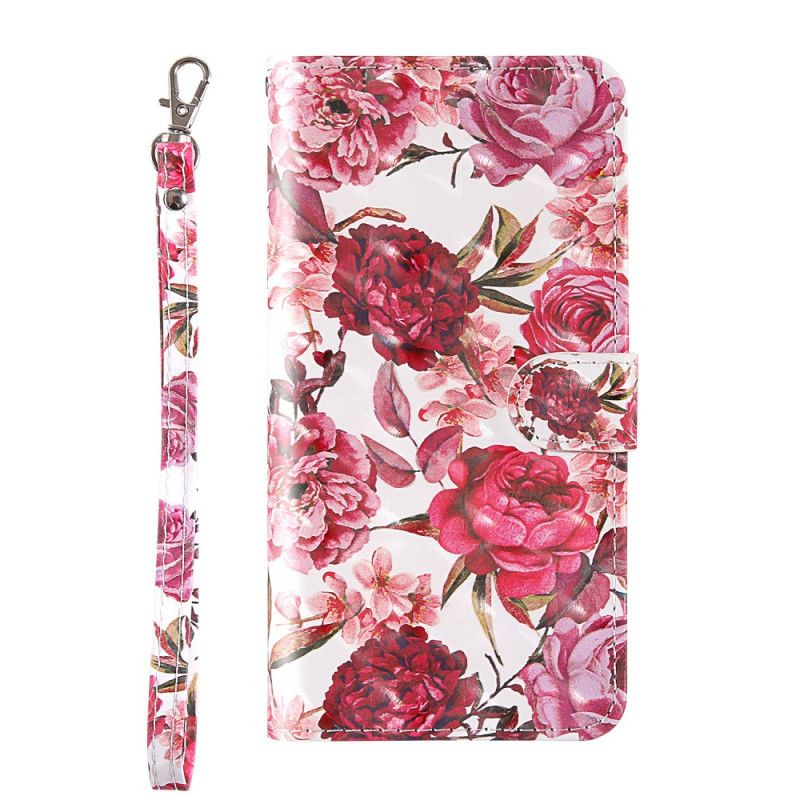 Housse Samsung Galaxy S20 Fe Light Spot Roses Avec Lanière