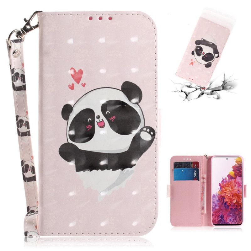 Housse Samsung Galaxy S20 Fe Panda Love À Lanière