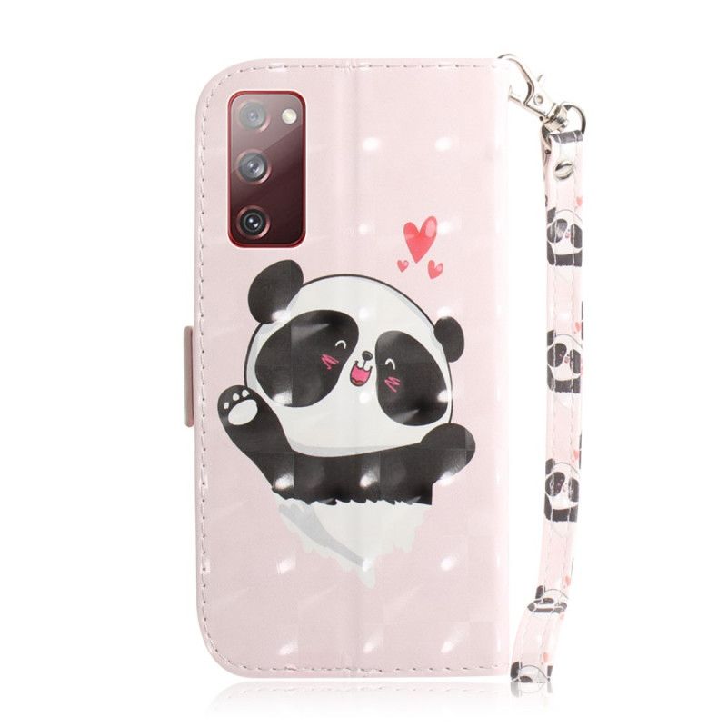 Housse Samsung Galaxy S20 Fe Panda Love À Lanière